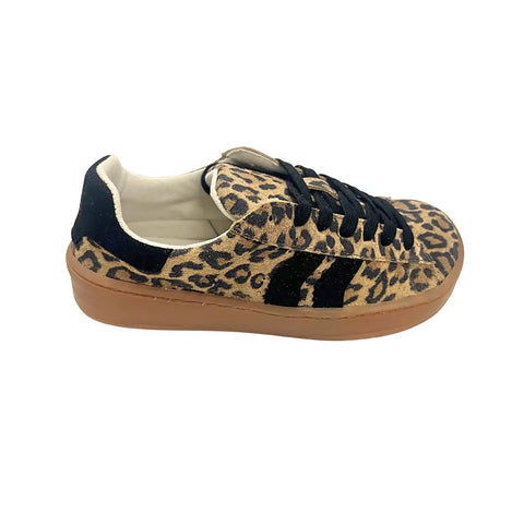 Zapatillas Barefoot Coqueflex 4385 Leopardo Arena-Negro