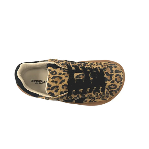 Zapatillas Barefoot Coqueflex 4385 Leopardo Arena-Negro