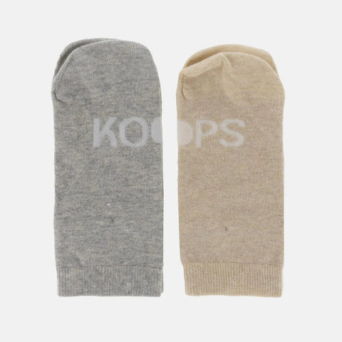 Calcetines Respetuosos Koops Beige/Gris Infantil (Pack 2) - Kukinos