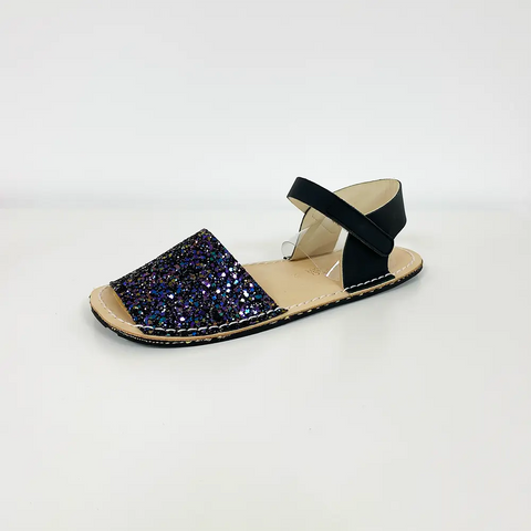 Menorquinas adultos RIA Glitter Negro - Kukinos