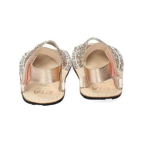 Menorquinas niños RIA Glitter Peach - Kukinos