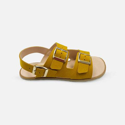 Sandalias Respetuosas Coqueflex Suede Mostaza