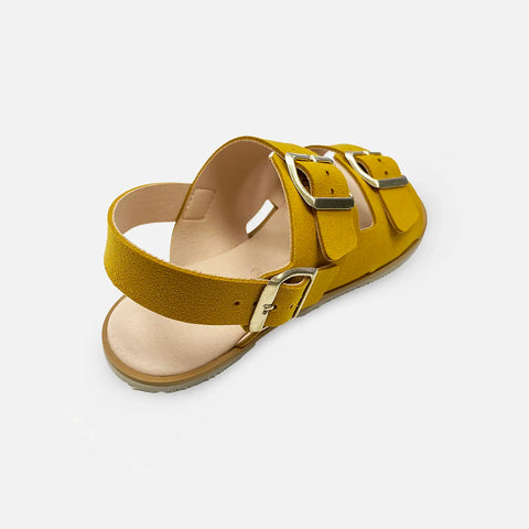 Sandalias Respetuosas Coqueflex Suede Mostaza