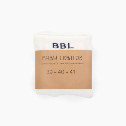 Calcetines Tobilleros respetuosos Baby Lobitos Blancos - Kukinos