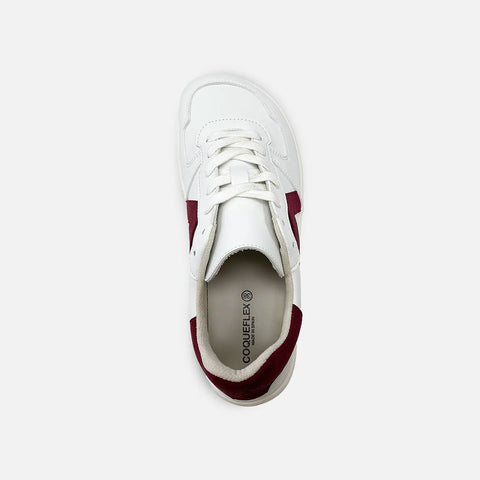Zapatillas Barefoot Coqueflex 4389 Suede Blanco Cereza - Kukinos