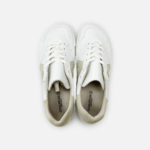 Zapatillas Barefoot Coqueflex 4389 Suede Blanco Latte - Kukinos
