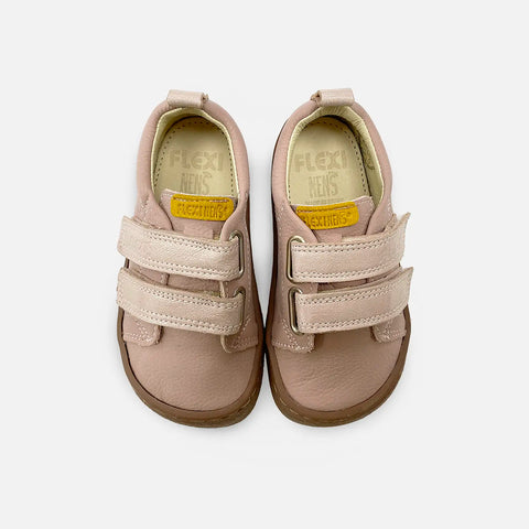 Zapatillas Barefoot Flexi Nens Piel Lavanda Nude 9001-R - Kukinos