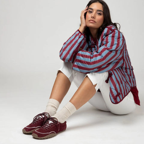 Zapatillas Barefoot Coqueflex Piel Serraje Sena Wine