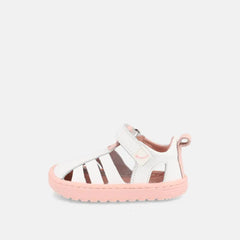 Sandalias Respetuosas Blanditos Cuba Blanco y Rosa Infantil