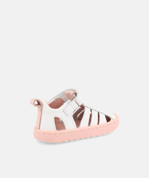Sandalias Respetuosas Blanditos Cuba Blanco y Rosa Infantil