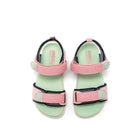 Sandalia barefoot Mustang Town Rosa para niños, cierre velcro