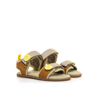 Sandalias barefoot infantiles Mustang 49345 Way Camel / Nylon Taupe – diseño vegano, zero drop y puntera ancha para el desarrollo natural del pie