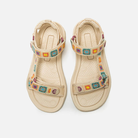 Sandalias Barefoot Mustang Solana 85517 Respetuosas  - Crochet