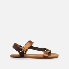 Sandalias de Piel Barefoot Mujer Mustang 56256 - Bronce