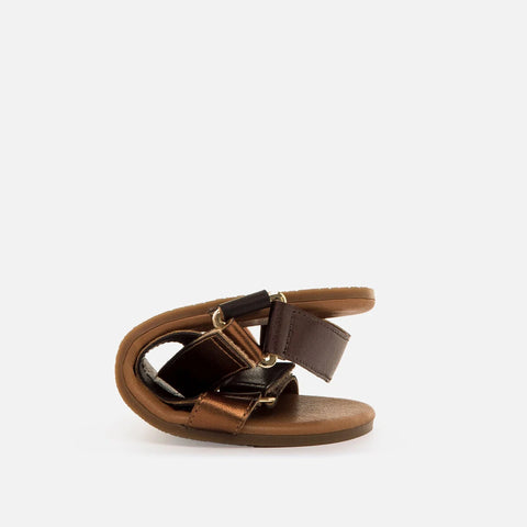 Sandalias de Piel Barefoot Mujer Mustang 56256 - Bronce