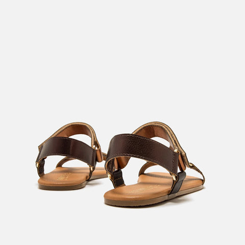 Sandalias de Piel Barefoot Mujer Mustang 56256 - Bronce