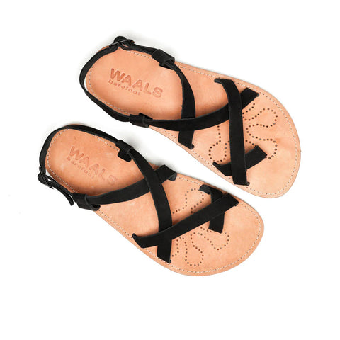 Sandalias Barefoot Mujer Waals Natur II Negro Respetuosas