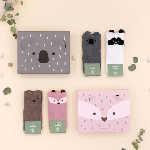 Calcetines Attipas Pack 4 Animales (Caja Koala)