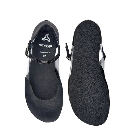 Bailarinas Navega Barefoot Cristal Negro (Preventa) - Kukinos