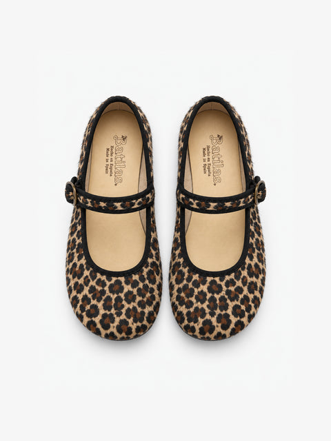 Bailarinas Respetuosas Batilas XL07 Salón Hebilla Leopardo