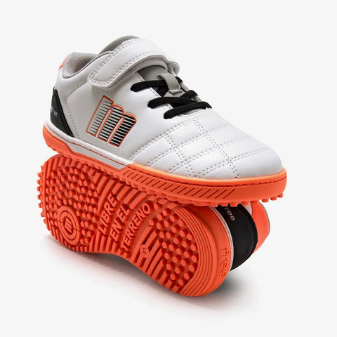 Botas Barefoot de Fútbol Multitaco Mustang 49323 Gamon White/Orange