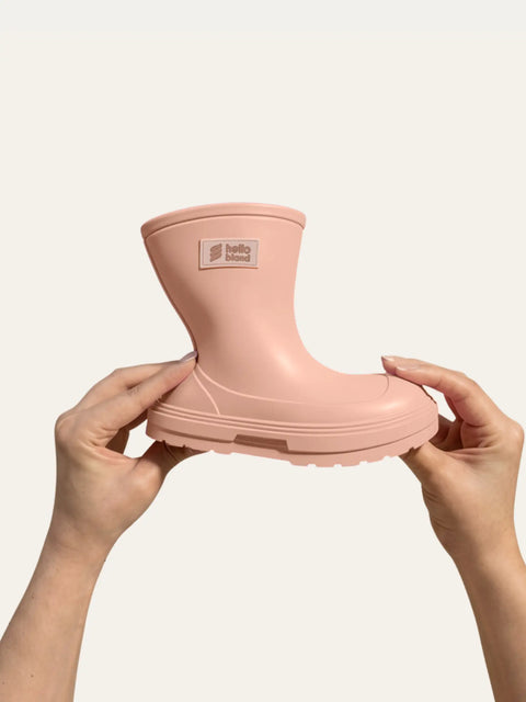 Botas de agua infantil Barefoot Hello Bland Everest Rosa