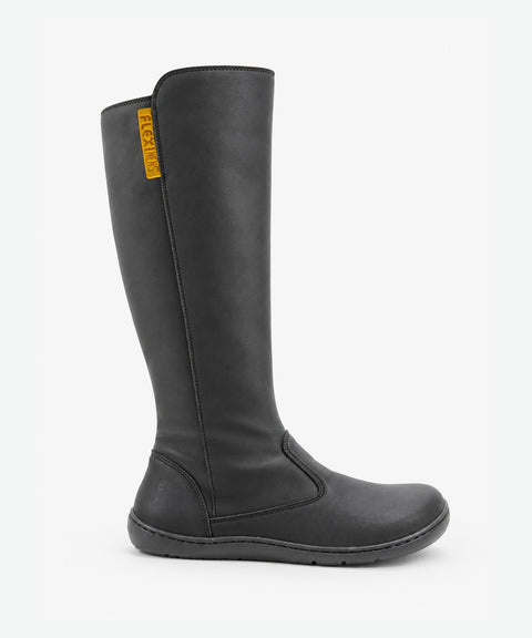 Botas de Piel Respetuosas Flexi Nens 9091-S Salvaje Negro