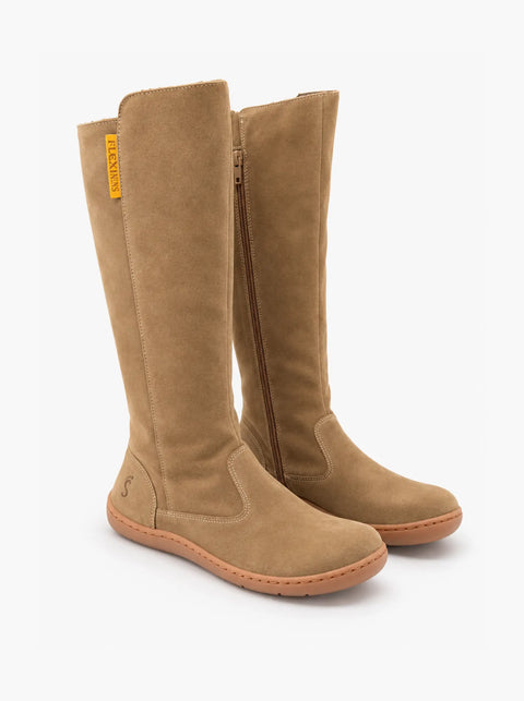 Botas de Piel Respetuosas Flexi Nens 9091-S Serraje Marrón
