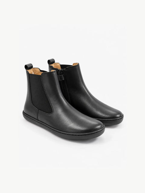 Botin Mujer Barefoot Chetto Elástico Piel Negro