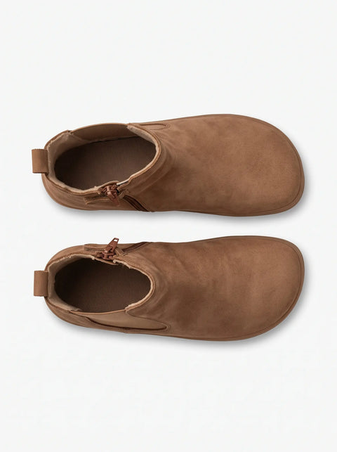 Botin Mujer Barefoot Chetto Elástico Serraje Camel