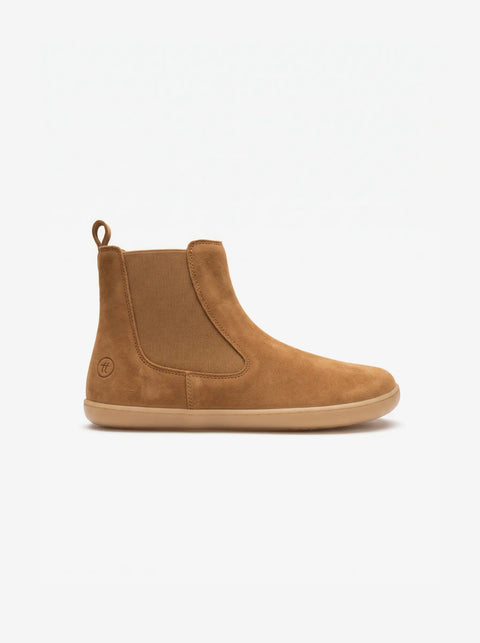 Botin Mujer Barefoot Chetto Elástico Serraje Camel