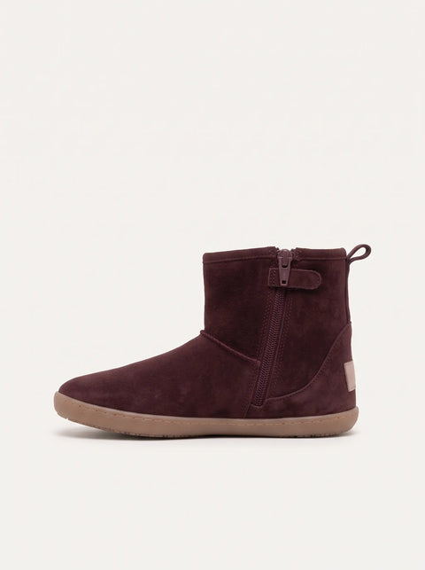 Botin Mujer Barefoot Chetto Serraje Burdeos