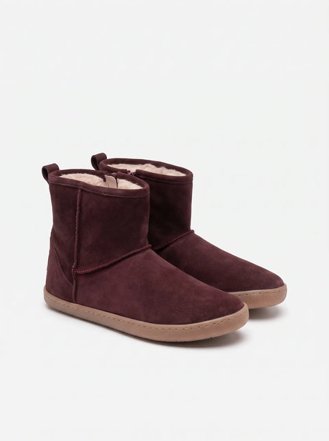 Botin Mujer Barefoot Chetto Serraje Burdeos