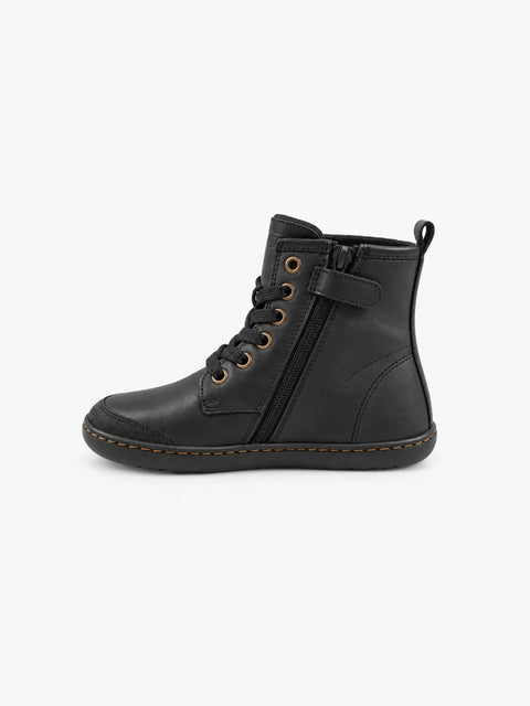 Botines de piel Barefoot Infantiles Chetto Negro