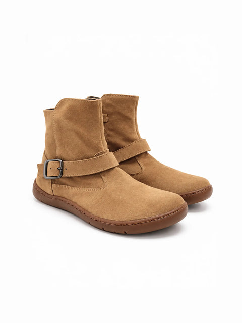 Botines de Piel Respetuosas Flexi Nens 9071-S Serraje Marrón