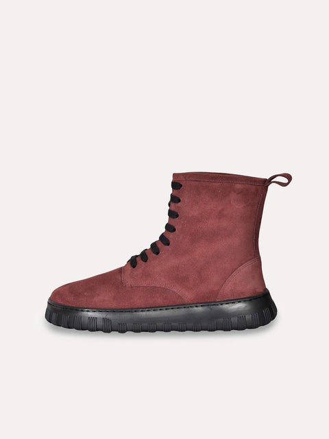 Botines Piel Respetuosas MUM Barefoot - Aria Serraje Vino