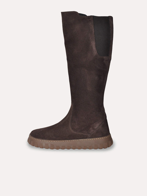 Botas Altas Piel Respetuosas MUM Barefoot - Sena Marrón