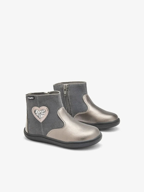 Botines Respetuosos Conguitos GoFlex Corazón Gris