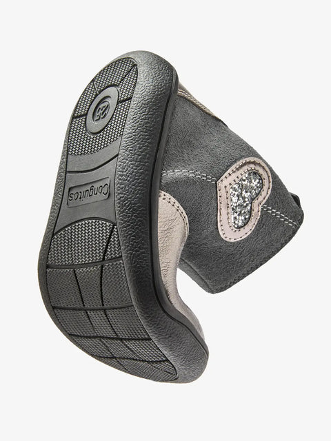 Botines Respetuosos Conguitos GoFlex Corazón Gris