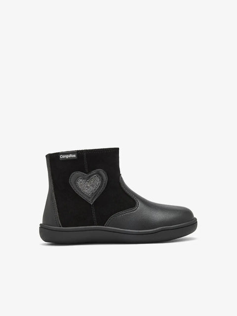 Botines Respetuosos Conguitos GoFlex Corazón Negro