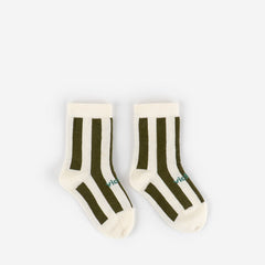 Calcetines Respetuosos Victoria Algodón Rayas Kaki