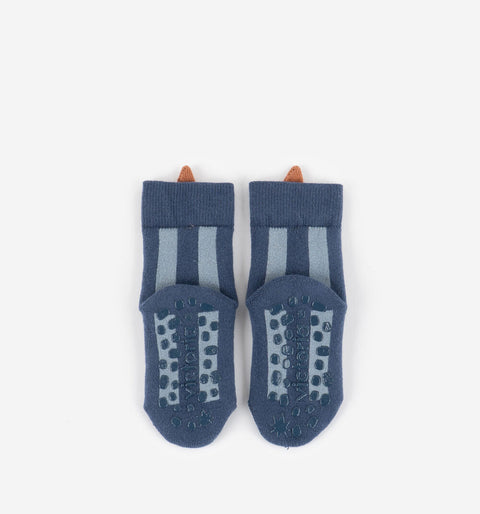 Calcetines Antideslizantes Respetuosos Victoria Algodón Rayas Azul