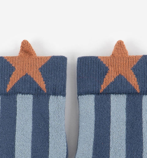 Calcetines Antideslizantes Respetuosos Victoria Algodón Rayas Azul
