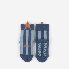 Calcetines Antideslizantes Respetuosos Victoria Algodón Rayas Azul