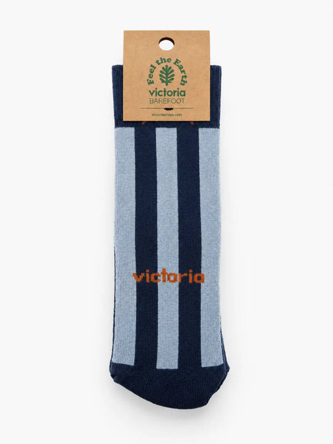 Calcetines Antideslizantes Respetuosos Victoria Algodón Rayas Azul
