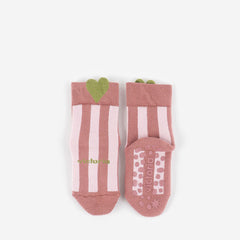 Calcetines Antideslizantes Respetuosos Victoria Algodón Rayas Rosa