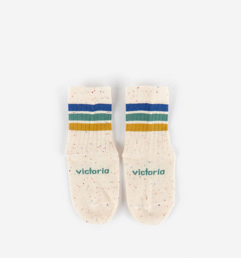 Calcetines Respetuosos Victoria Algodón Jaspeado Mostaza