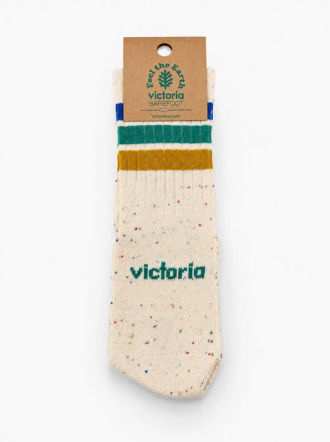 Calcetines Respetuosos Victoria Algodón Jaspeado Mostaza