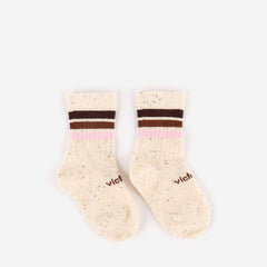 Calcetines Respetuosos Victoria Algodón Jaspeado Rosa