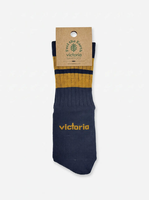 Calcetines Respetuosos Victoria Algodón Rayas Azul